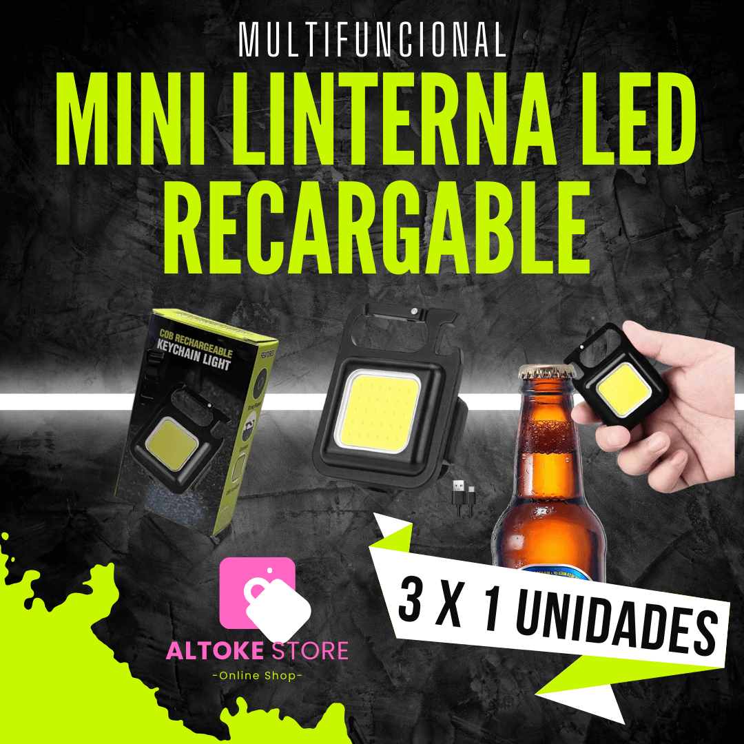 MINI LINTERNA LED RECARGABLE MULTIFUNCIONAL | ENVÍO GRATIS