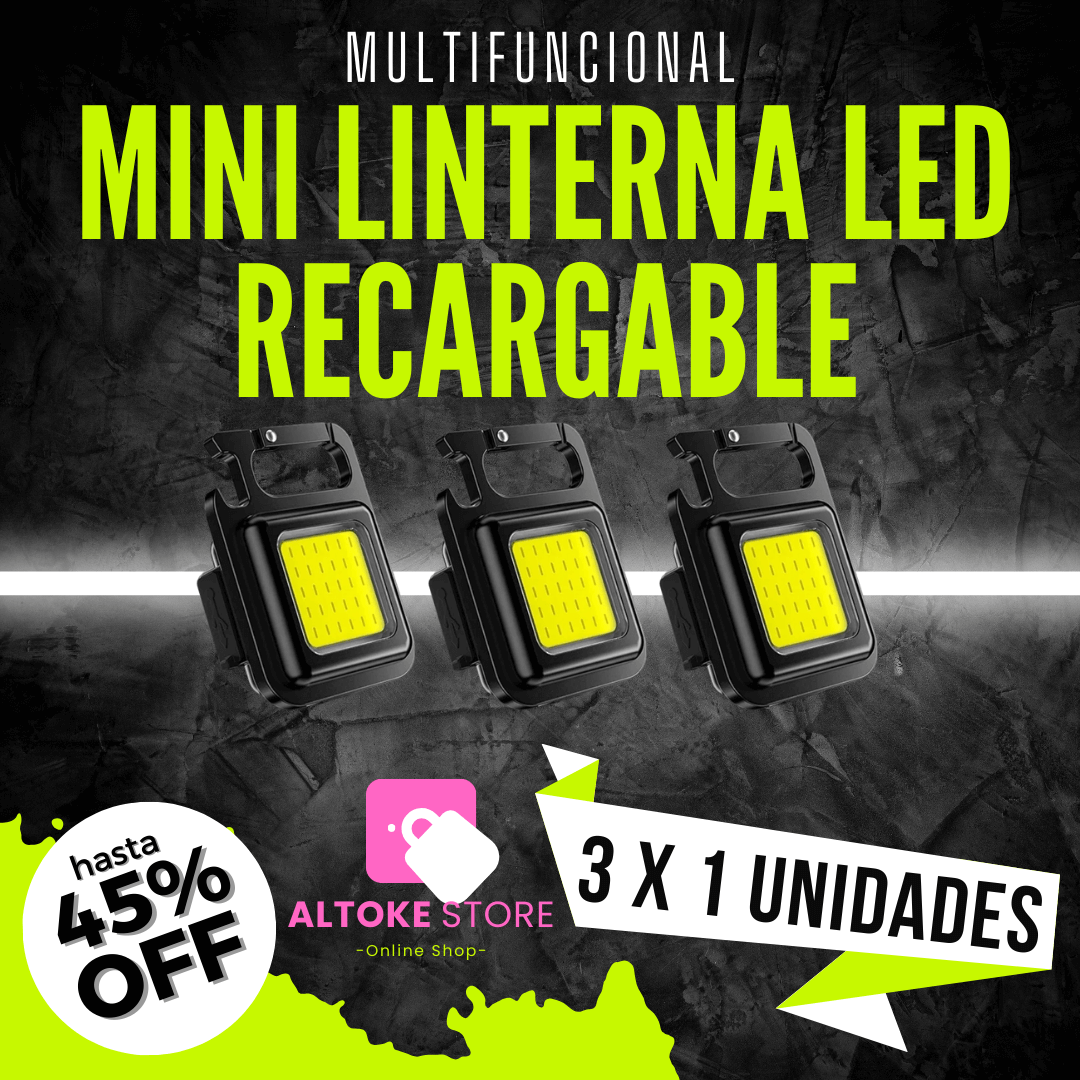 MINI LINTERNA LED RECARGABLE MULTIFUNCIONAL | ENVÍO GRATIS