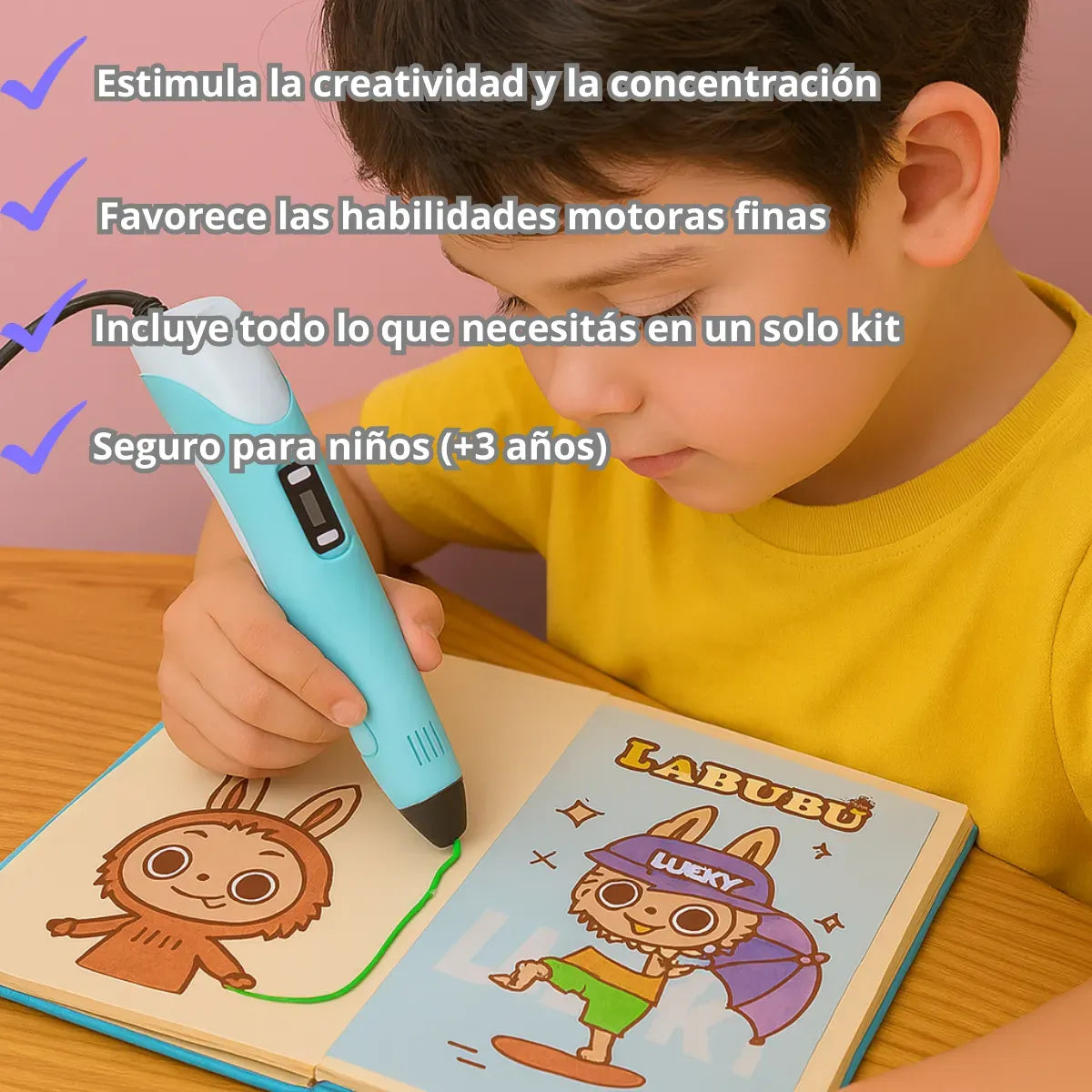 SET LAPIZ MÁGICO DE IMPRESIÓN 3D + 3 FILAMENTOS | ENVÍO GRATIS