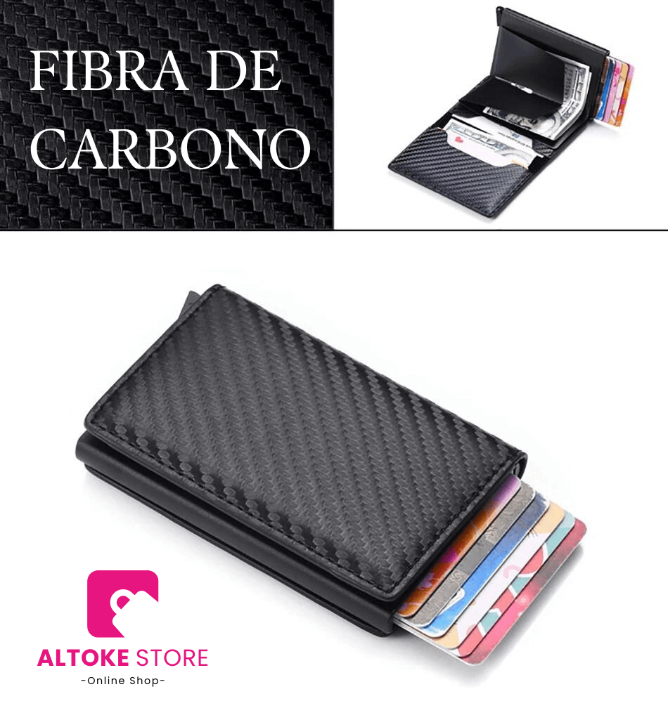 BILLETERA SMART RFID ANTI-ROBO FIBRA DE CARBONO | ENVÍO GRATIS