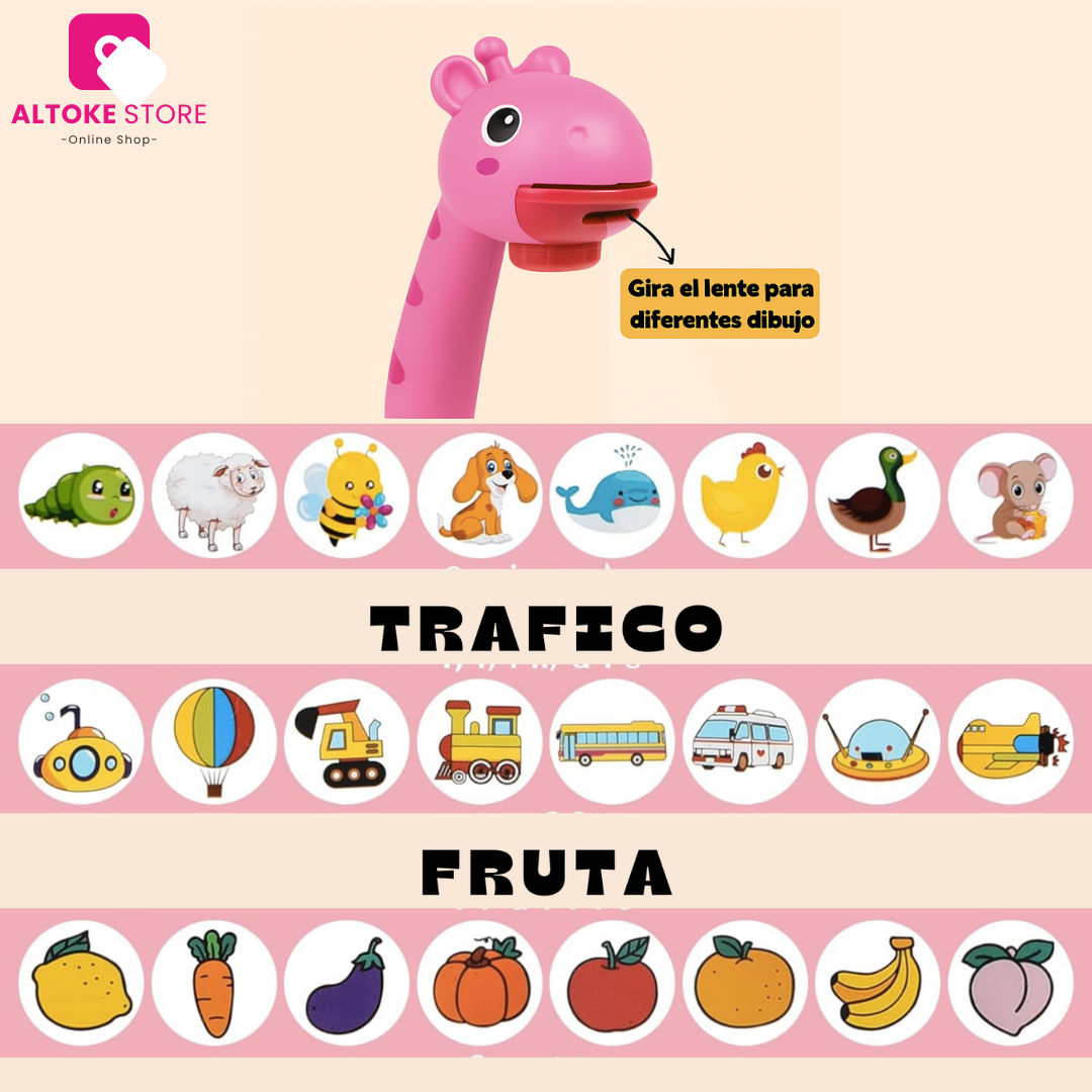 JIRAFA CON PROYECTOR INTELIGENTE DE DIBUJOS| ENVÍO GRATIS