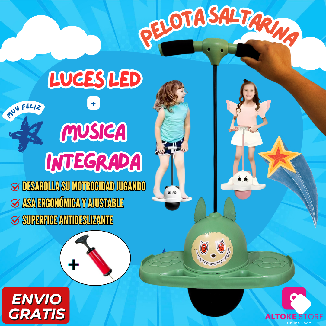 PELOTA SALTARINA PREMIUN (LUCES LED+MUSICA) | ENVÍO GRATIS