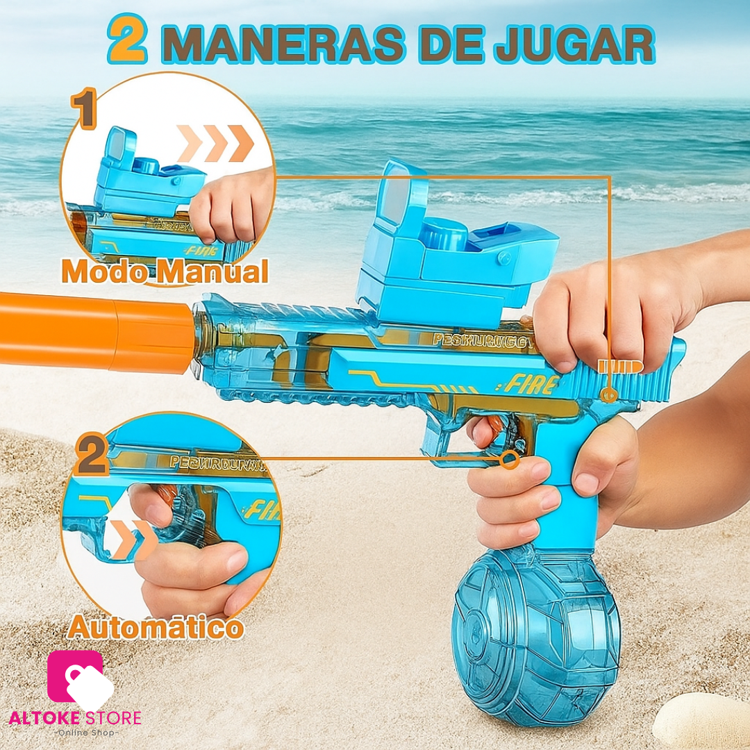 PISTOLA DE AGUA ELECTRICA (RECARGABLE + LUCES RGB) | ENVÍO GRATIS