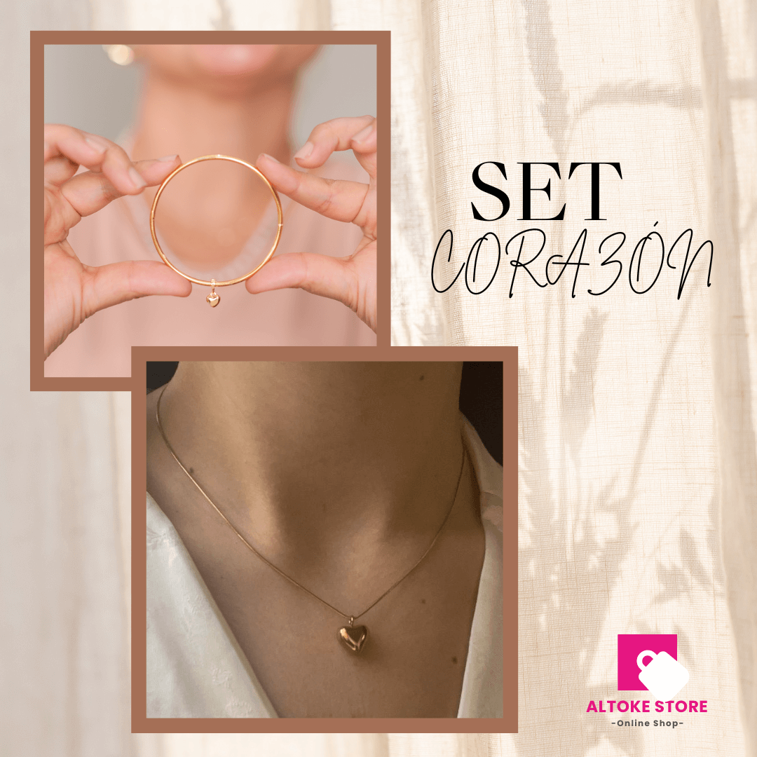 SET CORAZÓN (COLLAR Y PULSERA)| ENVÍO GRATIS