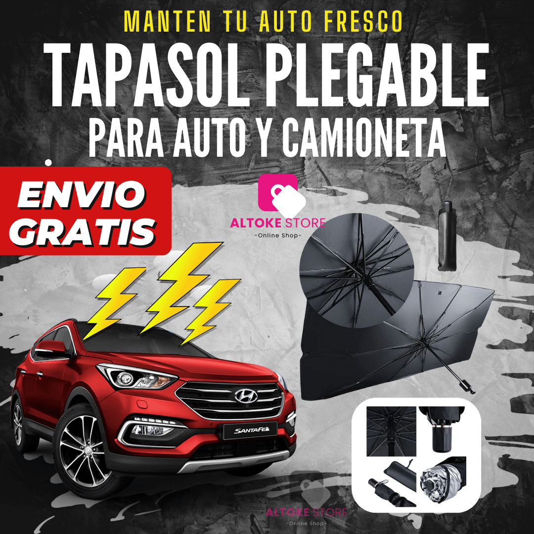 TAPASOL PLEGABLE PARA AUTO O CAMIONETA | ENVÍO GRATIS