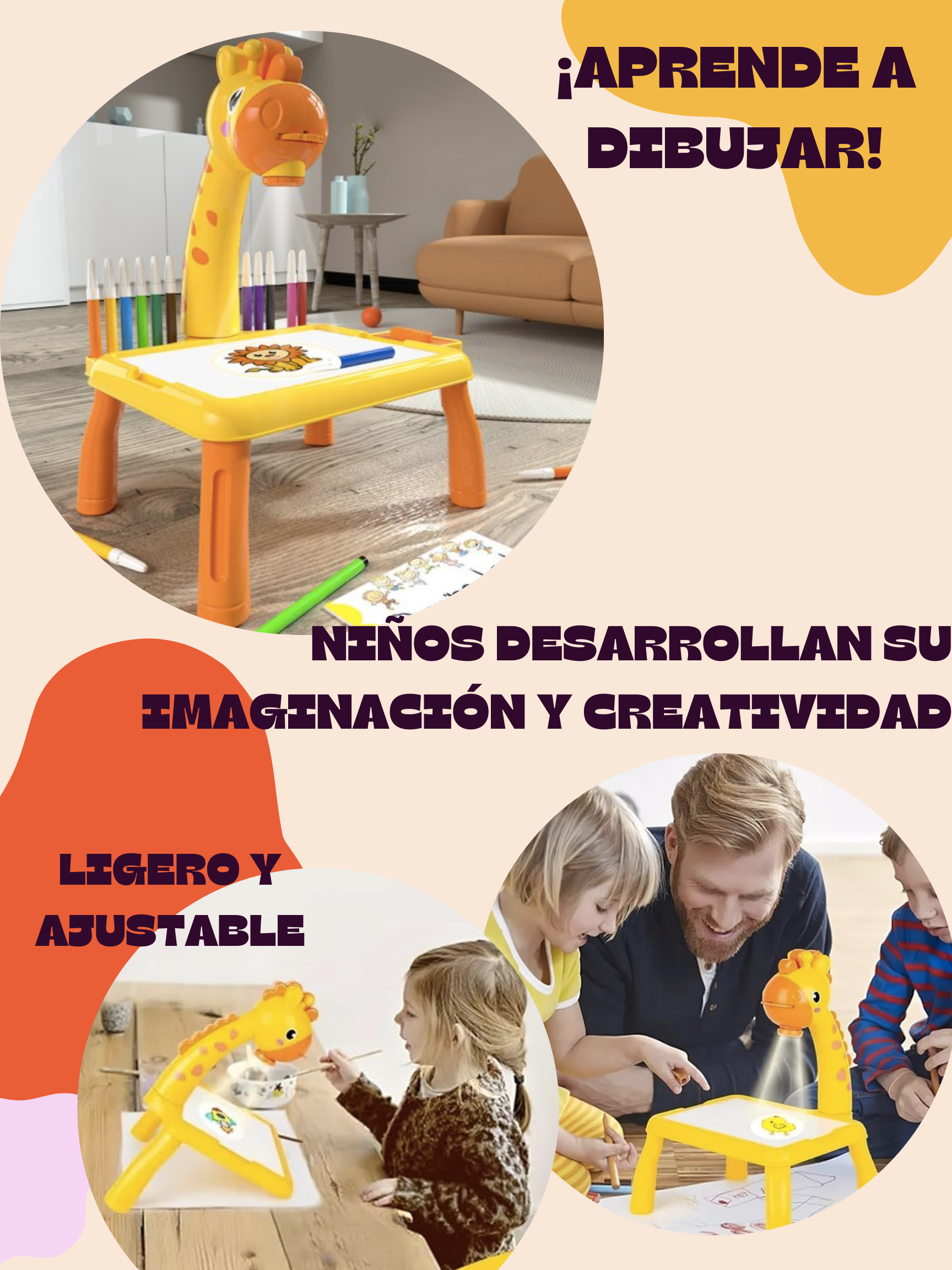 JIRAFA CON PROYECTOR INTELIGENTE DE DIBUJOS| ENVÍO GRATIS